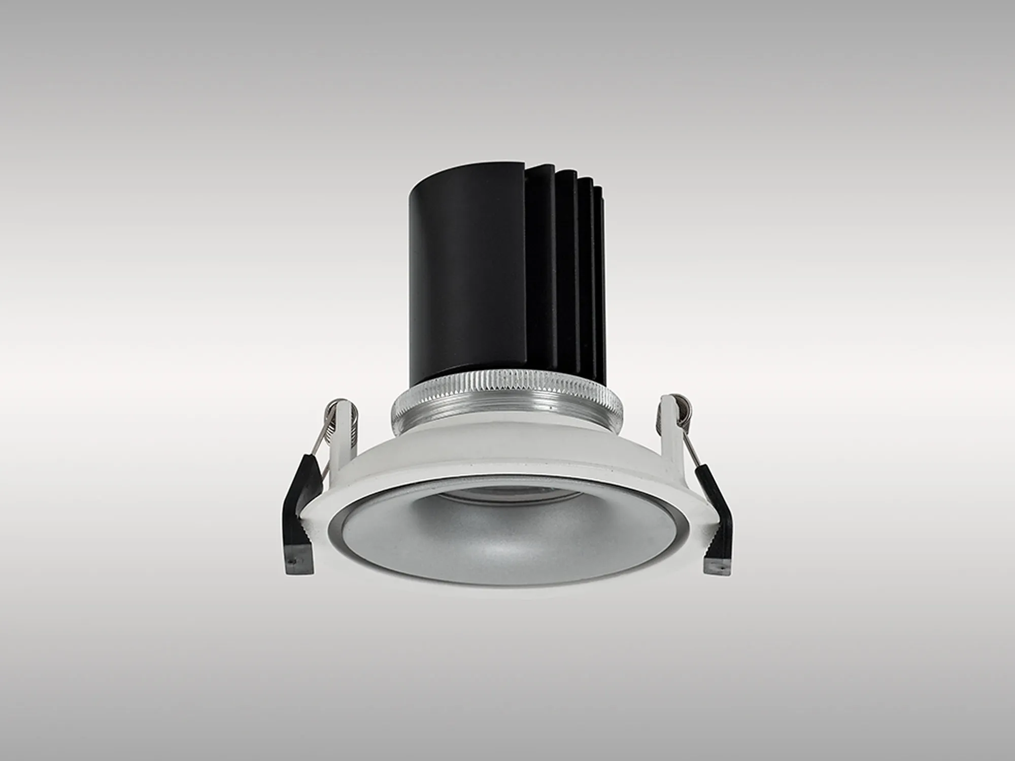 Bolor 12 Tridonic Powered 12W 4000K 1200lm 12° CRI>90 LED Engine White/Silver Fixed Recessed Spotlight, IP20 DM202123  Dlux Bolor 12